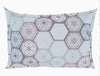 Geometric Illusion Blue-Light Grey 100% Cotton King Fitted Sheet - Geoscape By Spaces