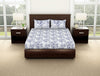 Floral Blue Indigo - Dark Blue 100% Cotton Double Bedsheet - Evoke By Spaces-1065736
