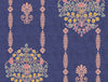 Floral Skipper Blue - Dark Blue 100% Cotton Large Bedsheet - Timeless By Spaces-1065762