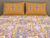 Ornate Rattan-Light Yellow 100% Cotton Large Bedsheet - Timeless By Spaces