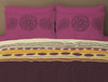 Floral Wineberry - Dark Violet 100% Cotton Large Bedsheet - Timeless By Spaces-1065775