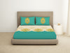 Floral Dusty Jade Green - Aqua 100% Cotton Large Bedsheet - Timeless By Spaces-1065779