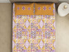 Floral Rattan - Light Yellow 100% Cotton King Fitted Sheet - Timeless By Spaces-1065806