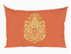 Floral Brandied Melon - Dark Orange 100% Cotton King Fitted Sheet - Timeless By Spaces-1065815