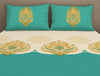 Floral Dusty Jade Green - Aqua 100% Cotton King Fitted Sheet - Timeless By Spaces-1065817