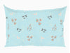 Floral Salt Air - Light Blue 100% Cotton King Fitted Sheet - Dainty By Spaces-1065824