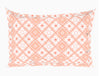 Geometric Almost Apricot - Light Orange 100% Cotton King Fitted Sheet - Dainty By Spaces-1065830