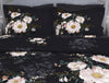 Floral Anthracite - Dark Grey 100% Cotton Large Bedsheet - Noir By Spaces