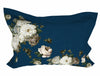 Floral Poseidon - Dark Blue 100% Cotton Large Bedsheet - Noir By Spaces