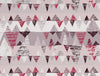 Geometric Hushed Violet - Blush 100% Cotton Double Bedsheet - Color Block By Spaces