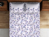 Floral Orchid Tint - Light Violet 100% Cotton Double Bedsheet - Boho Florals By Spaces