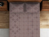 Geometric Shadow Gray - Light Brown 100% Cotton Double Bedsheet - Morroccan By Spaces
