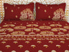 Floral Samba - Dark Red 100% Cotton Large Bedsheet - Warli - Rangana By Spaces