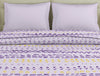Geometric Lavender Fog - Light Violet Polycotton Double Quilt / AC Comforter - Amaya By Welspun