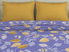 Floral Blue Iris - Violet Polycotton Double Quilt / AC Comforter - Amaya By Welspun