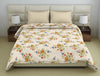 Floral Afterglow - Light Yellow Polycotton Double Quilt - Amaya By Welspun