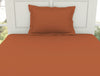Solid Rust 100% Cotton Single Bedsheet - Everyday Essentials By Spaces