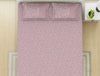 Floral Pale Mauve - Light Brown 100% Cotton King Fitted Sheet - Bohemia By Spaces