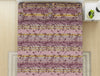 Floral Mellow Mauve - Violet 100% Cotton King Fitted Sheet - Gypsy By Spaces