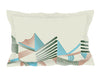 Geometric Whisper Green - White 100% Cotton King Fitted Sheet - Geospace By Spaces