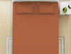 Solid Rust 100% Cotton King Fitted Sheet - Everyday Essentials By Spaces