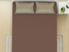 Solid Brown/ Angora - Brown 100% Cotton Large Bedsheet - Gypsy By Spaces