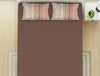 Solid Brown/Pale - Brown 100% Cotton Large Bedsheet - Gypsy By Spaces