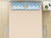 Geometric Beige/Dreamblu 100% Cotton Large Bedsheet - Geospace By Spaces