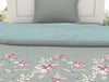 Floral Moon Rock - Grey 100% Cotton Shell Single Quilt - Bohemia By Spaces