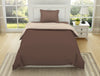 Solid Brown / Beige - Brown 100% Cotton Shell Single Quilt - Everyday Essentials By Spaces