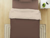 Solid Brown / Beige - Brown 100% Cotton Shell Single Quilt / AC Comforter - Everyday Essentials By Spaces
