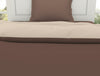 Solid Brown / Beige - Brown 100% Cotton Shell Single Quilt / AC Comforter - Everyday Essentials By Spaces