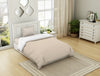 Solid Beige / White 100% Cotton Shell Single Quilt / AC Comforter - Everyday Essentials By Spaces