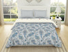 Floral Brilliant White - White 100% Cotton Shell Double Quilt - Bohemia By Spaces