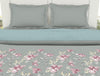 Floral Moon Rock - Grey 100% Cotton Shell Double Quilt - Bohemia By Spaces