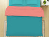 Solid Teal/ Coral - Teal 100% Cotton Shell Double Quilt / AC Comforter - Everyday Essentials By Spaces