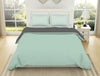 Solid Mint/ Charcoal - Mint 100% Cotton Shell Double Quilt / AC Comforter - Everyday Essentials By Spaces
