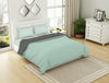 Solid Mint/ Charcoal - Mint 100% Cotton Shell Double Quilt / AC Comforter - Everyday Essentials By Spaces