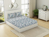 Ornate Brilliant White 100% Cotton Double Bedsheet - Bohemia By Spaces