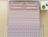 Geometric Shrinking Violet - Light Pink 100% Cotton Double Bedsheet - Gypsy By Spaces