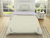 Floral Mystic Blue - Light Grey 100% Cotton Shell Single Quilt / AC Comforter - Bohemia By Spaces