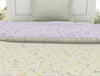 Floral Mystic Blue - Light Grey 100% Cotton Shell Single Quilt - Bohemia By Spaces