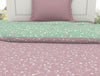 Floral Pale Mauve - Light Brown 100% Cotton Shell Single Quilt / AC Comforter - Bohemia By Spaces