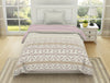 Geometric Colud Dancer - White 100% Cotton Shell Single Quilt / AC Comforter - Gypsy By Spaces