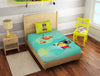 Character Aqua Sky - Light Green 100% Cotton Single Bedsheet - Universal Waves Quince Minions By Spaces