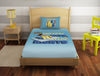 Character Ice Blue - Light Blue 100% Cotton Single Bedsheet - Universal Lazy Days Minions By Spaces