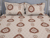 Ornate Shell-Beige Microfiber Double Bedsheet - Adore By Welspun