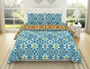 Geometric Vivid Blue - Blue 100% Cotton Shell Bed In A Bag - Ikkat By Spaces