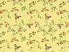 Floral Yellow Pear - Yellow 100% Cotton Shell Double Quilt - Lattice By Spaces