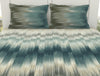 Geometric Storm Blue - Blue 100% Cotton Large Bedsheet - Ikkat By Spaces